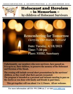 Yom Hashoah Flyer 2023
