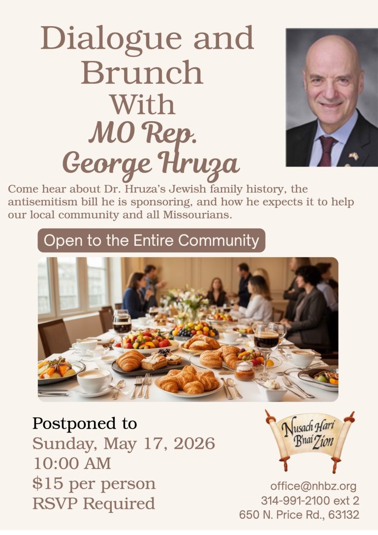 Dialogue and Brunch with MO Representative George Hruza – New Date