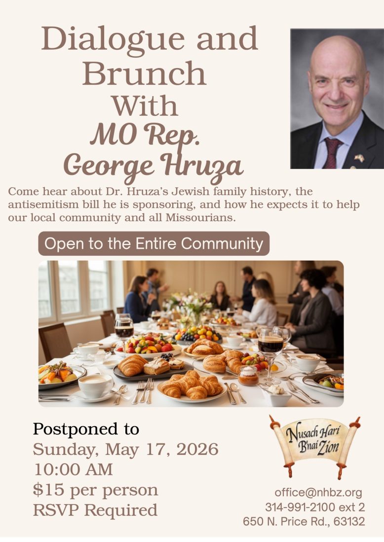 Dialogue and Brunch with MO Representative George Hruza – New Date